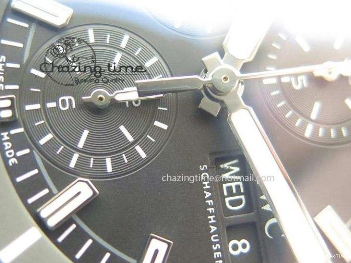 MIROTIME 0130 Classic Aquatimer Chrono IW376803 V6F 1:1 Best Edition Black Dial On SS Bracelet A 7361